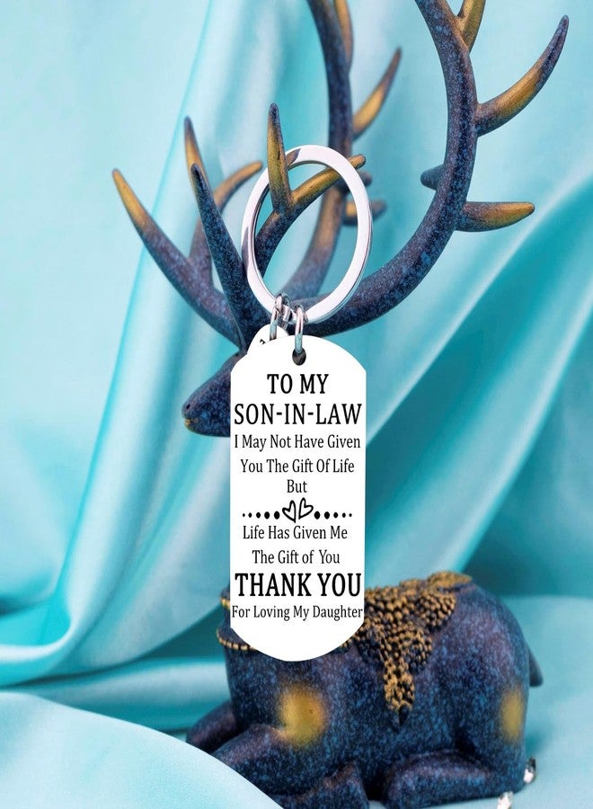 Aisity Son In Law Gifts Thank You Key Chains for Men Adults Son In Law Birthday Christmas Anniversary Wedding Gifts from Mother-In-Law Father-In-Law Unique Thank You Gift for Him - Image 4